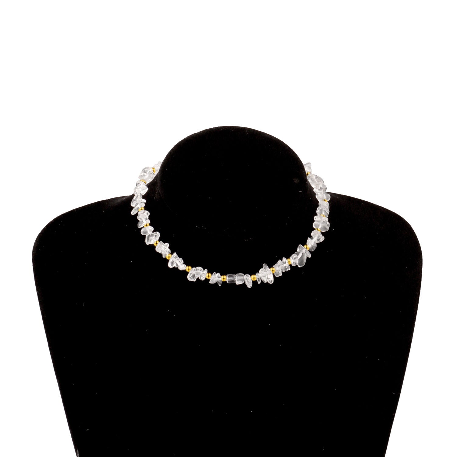 Wholesale Clear Crystal Rough Turquoise Crushed Alloy Necklaces